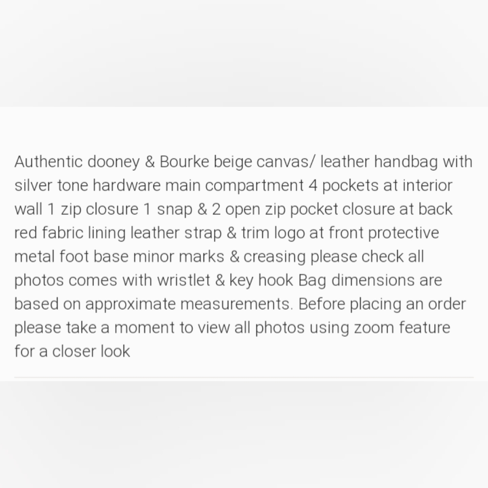 Dooney & Bourke Light Yellow purse With Red Lining In Inside.